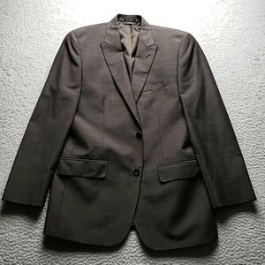 Sean John Blazer Mens 40R Brown Polyester Rayon Two Button Notch Lapel Jacket